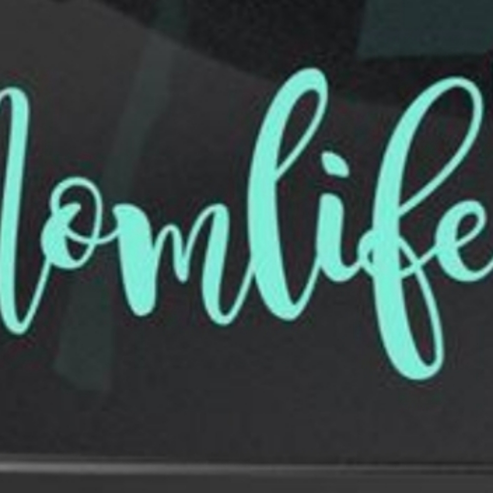 5" #momlife sticker in mint